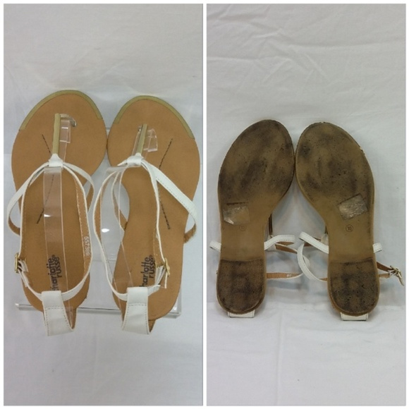 CHARLOTTE RUSSE, Goldtone Accents Sandals, size 10 - Picture 2 of 8